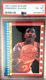 1987-88 Fleer Sticker #7 Dominique Wilkins PSA 6