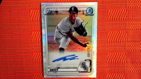 2020 Bowman Chrome Draft 1st Adisyn Coffey Refractor Auto #/499 White Sox