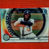2020 bowman #btp-53 jasson dominguez - new york yankees (top 100)
