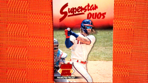 Bryce Harper / Andrew McCutchen 2021 Topps Stadium Club RED FOIL Superstar Duos