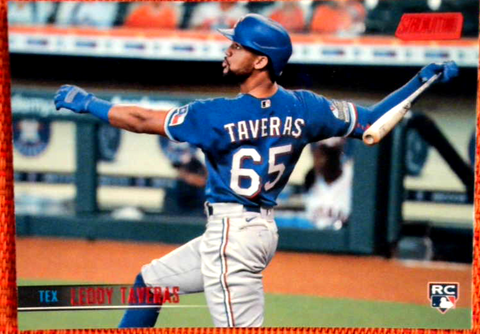 2021 Topps Stadium Club Red Foil #290 Leody Taveras - Texas Rangers RC