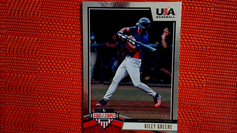 2019 Panini USA Baseball Stars & Stripes Longevity Riley Greene #34