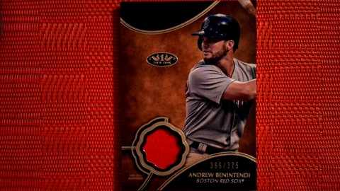 2019 TOPPS TIER ONE *ANDREW BENINTENDI GW JERSEY #D/375