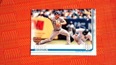 2019 Topps BRANDON LOWE #114 Rookie RC Gold 150th Stamp Parallel Baseball Cards