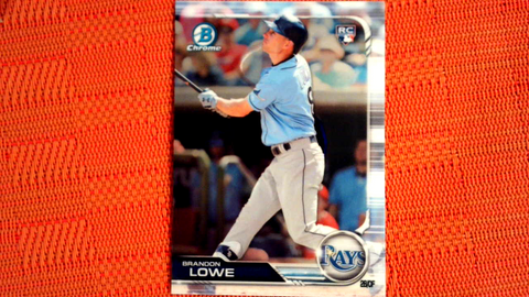 2019 Bowman Chrome Brandon Lowe #10 Rookie RC Tampa Bay Rays!