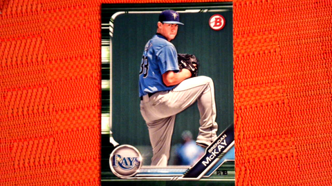 Brendan McKay Tampa Bay Rays 2019 Bowman Baseball Camo Prospects Card