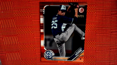 2019 Bowman MacKenzie Gore Orange  RC 20/ 25 PADRES