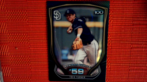 2015 Bowman Chrome Trea Turner #BTP-59 Scouts Top 100 RC