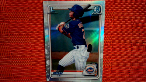 2020 Bowman Chrome Draft Isaiah Greene 1st Bowman Refractor SP New York Mets