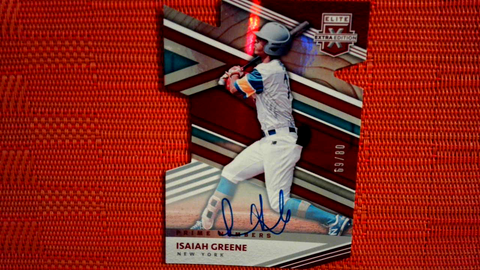 2020 Elite Extra Edition Auto Prime Numbers A Die Cut Indians Isaiah Greene /80