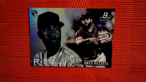 2018 Bowman Platinum ROOKIE REVELATION - AMED ROSARIO - ROOKIE CARD #RR - 14