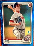 2020 Bowman First Edition Tim Cate Blue Foil #/150 Nationals BFE-83