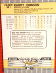 1989 Fleer AD Blacked out Randy Johnson Rookie Expos #381 (See Scans)