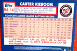 2019 Topps Update Carter Kieboom RC 1984 35th Aniv #84-14