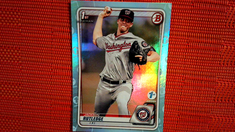 2020 Bowman 1st Edition Jackson Rutledge Sky Blue Foil Parallel