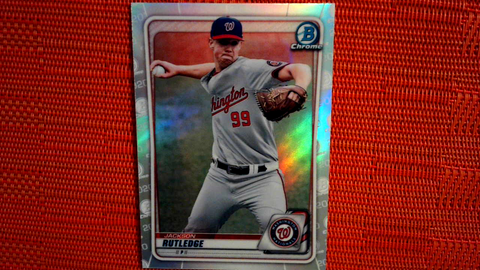 2020 Bowman Chrome Draft Jackson Rutledge Refractor Prospect BD-177 Nationals