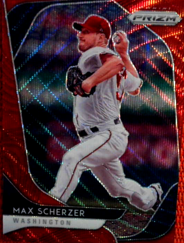2020 Panini Prizm #191 Max Scherzer Red Wave Prizm Refractor  /99