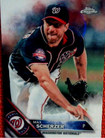 2016 Topps Chrome Base Card # 16 Max Scherzer
