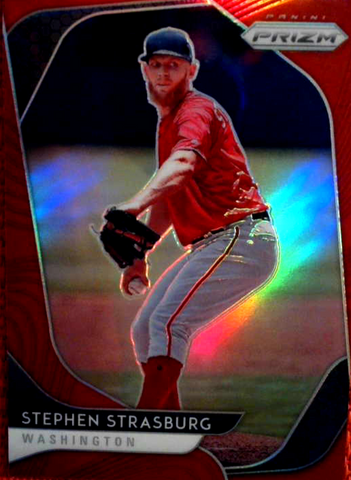 2020 Prizm #93 Stephen Strasburg RED Prizm Parallel NATIONALS