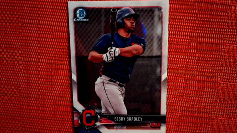 BOBBY BRADLEY 2018 Bowman Chrome Prospects CARD #BCP24 CLEVELAND INDIANS Rookie