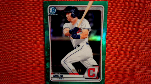 2020 Bowman Draft Chrome Green Refractor /99 Owen Miller #BD-159