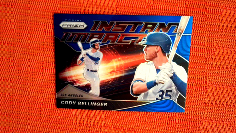 Cody Bellinger 2020 Panini Prizm Blue SP Instant Impact Insert LA Dodgers #II-8