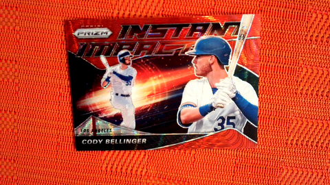 2020 Panini Prizm Instant Impact Prizms Red Wave #8 Cody Bellinger /99