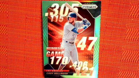 2020 PRIZM NUMBERS GAME Green /125 Cody BELLINGER