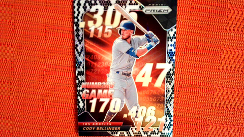 2020 Panini Prizm Cody Bellinger #NG3 Numbers Game Snake Skin /50