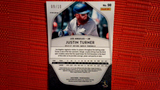 2021 Panini MLB Baseball Prizm Justin Turner Serial #'d /10 SSP Gold Prizm #98