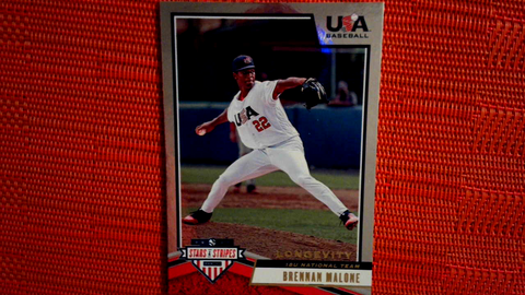 2019 USA Baseball Stars and Stripes Longevity Parallel #96 Brennan Malone