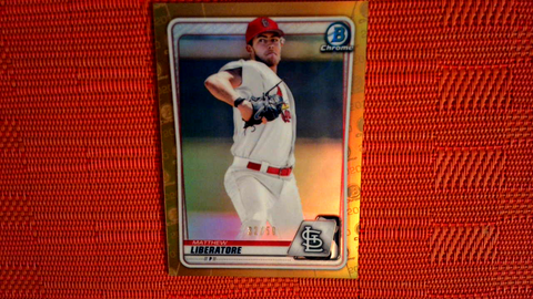2020 Bowman Draft Chrome Gold Refractor /50 Matthew Liberatore #BD-198