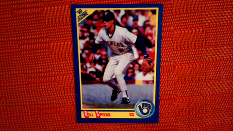 1990 Score Milwaukee Brewers Baseball Card #449A Billy Spiers ERR/No birth year