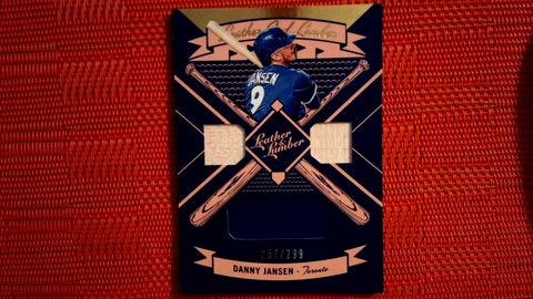 Danny Jansen 2019 Leather and Lumber Triple Bat Jersey Relics #39 Blue Jays
