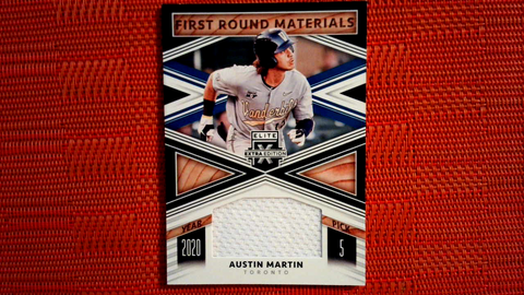 2020 Elite Extra Edition Austin Martin First Round Material Jersey #FRM-AM