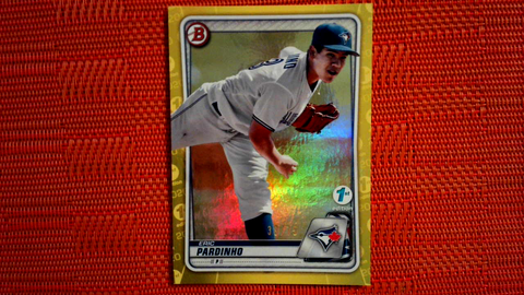 Eric Pardinho 2020 Bowman 1st Edition Baseball Yello Foil 38/75 #BFE-135 Toronto Blue Jays