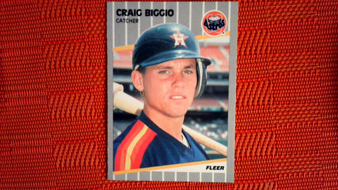 1989 Craig Biggio rookie card, Fleer #353