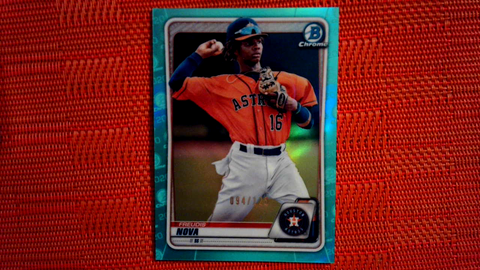2020 Bowman Chrome Prospects I Aqua Refractor #BCP-82 Freudis Nova /125