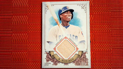 2021 Topps Allen & Ginter relic ALFONSO SORIANO AGA-AS