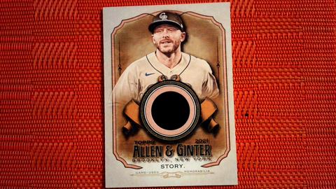 2021 Topps Allen & Ginter BASEBALL GAME JERSEY RELIC TREVOR STORY