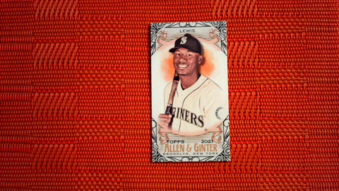 2021 Topps Allen & Ginter Mini Black Border #75 Kyle Lewis - Seattle Mariners
