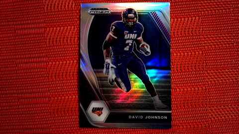 2021 Panini Prizm Draft Picks - #96 David Johnson - Northern Iowa Panthers Silver Prizm