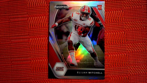 2021 Panini Prizm Draft Picks - #156 Elijah Mitchell - Louisiana Ragin' Cajuns Silver Prizm