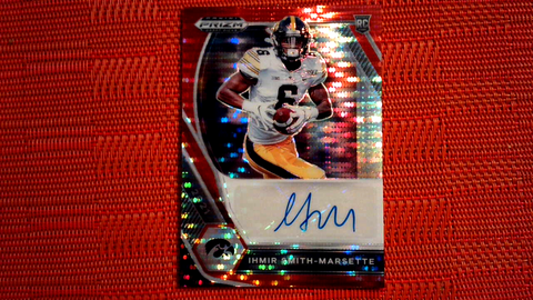 2021 Prizm Draft Picks Red Pulsar Auto Ihmir Smith-Marsette Iowa Vikings 10/15