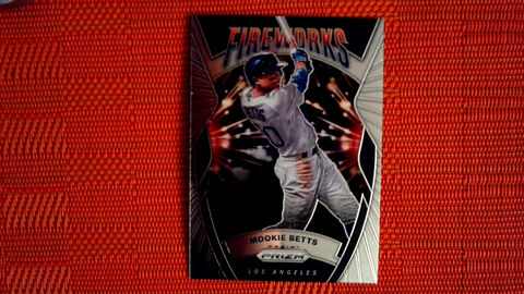2020 Panini Prizm Baseball #4 Mookie Betts - Los Angeles Dodgers (Fireworks Set)