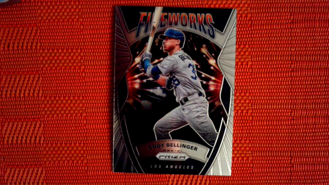 2020 Panini Prizm Baseball #5 Cody Bellinger - Los Angeles Dodgers (Fireworks Set)