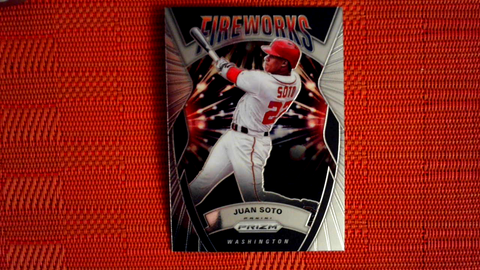 2020 Panini Prizm Baseball #8 Juan Soto - Washington Nationals (Fireworks Set)