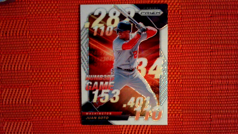 2020 Panini Prizm Baseball #1 Juan Soto - Washington Nationals White Wave  (Numbers Game Set)