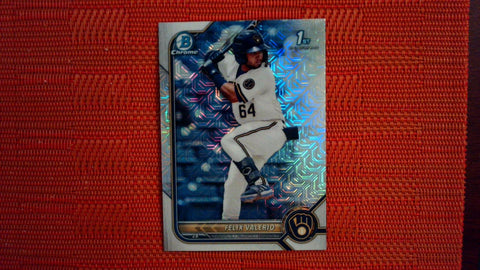 2022 Bowman Base Chrome Mega Box Mojo #BCP-128 Felix Valerio Baseball Default Title