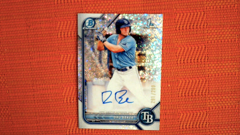 2022 Bowman Chrome Chrome Prospect Autographs #CPA-DB Dru Baker Speckle Refractor - 291/299 Default Title